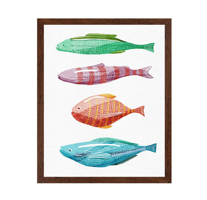 Four Colorful Fish