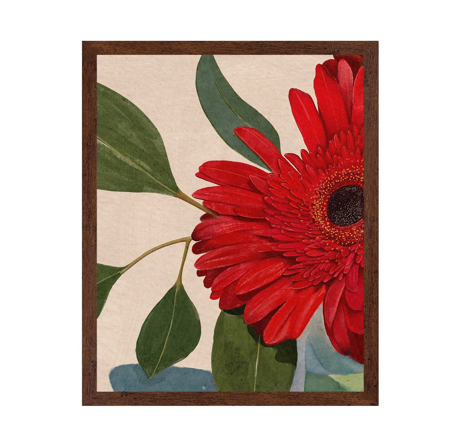 Red Gerbera Daisy Detail