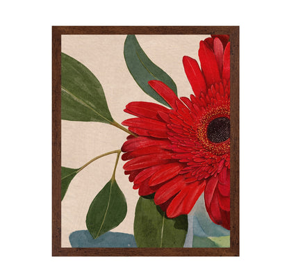 Red Gerbera Daisy Detail