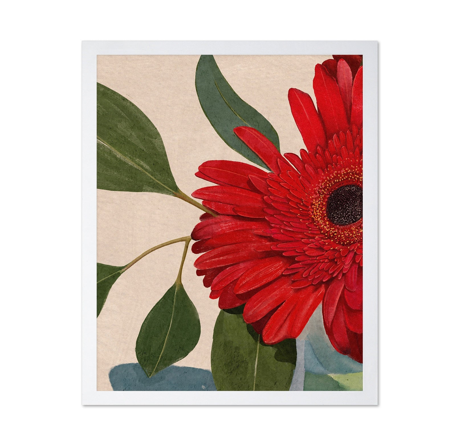 Red Gerbera Daisy Detail