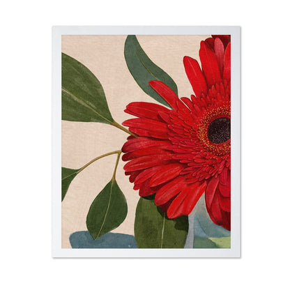 Red Gerbera Daisy Detail