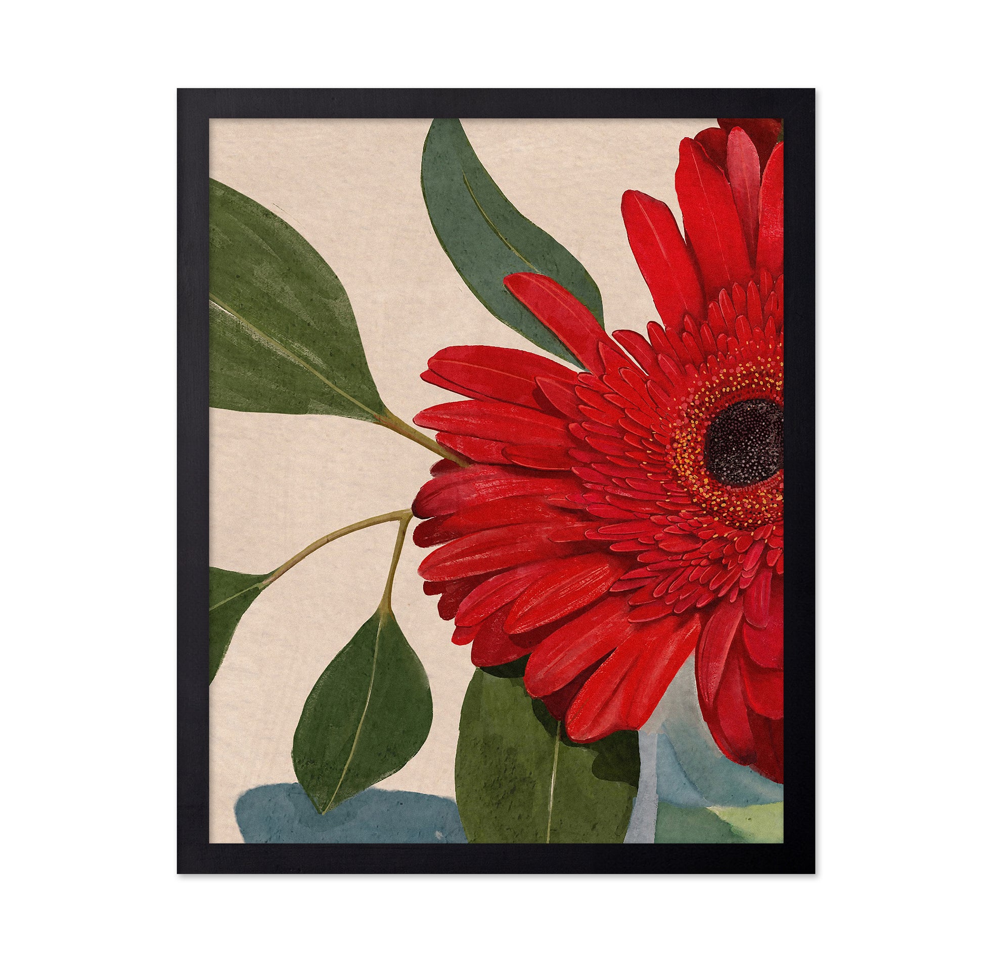 Red Gerbera Daisy Detail