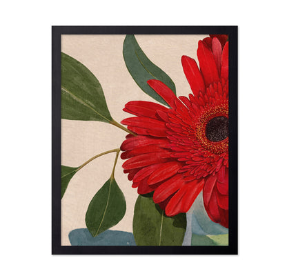 Red Gerbera Daisy Detail