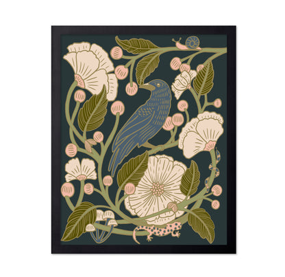 Blue Crow and Pink Botanicals