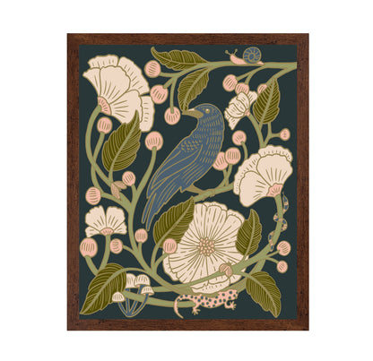 Blue Crow and Pink Botanicals