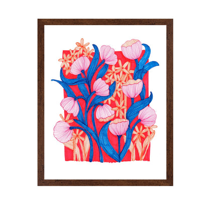 Whimsical Pink Tulips