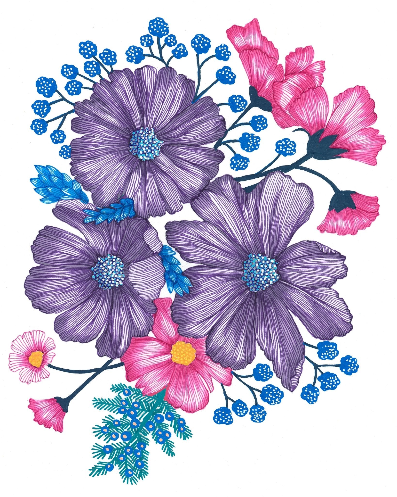 Pink and Purple Florals
