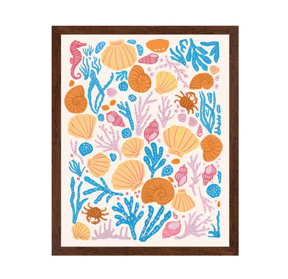 Sea Critters Color On White