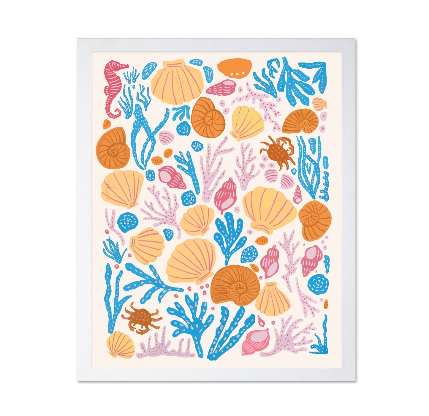 Sea Critters Color On White