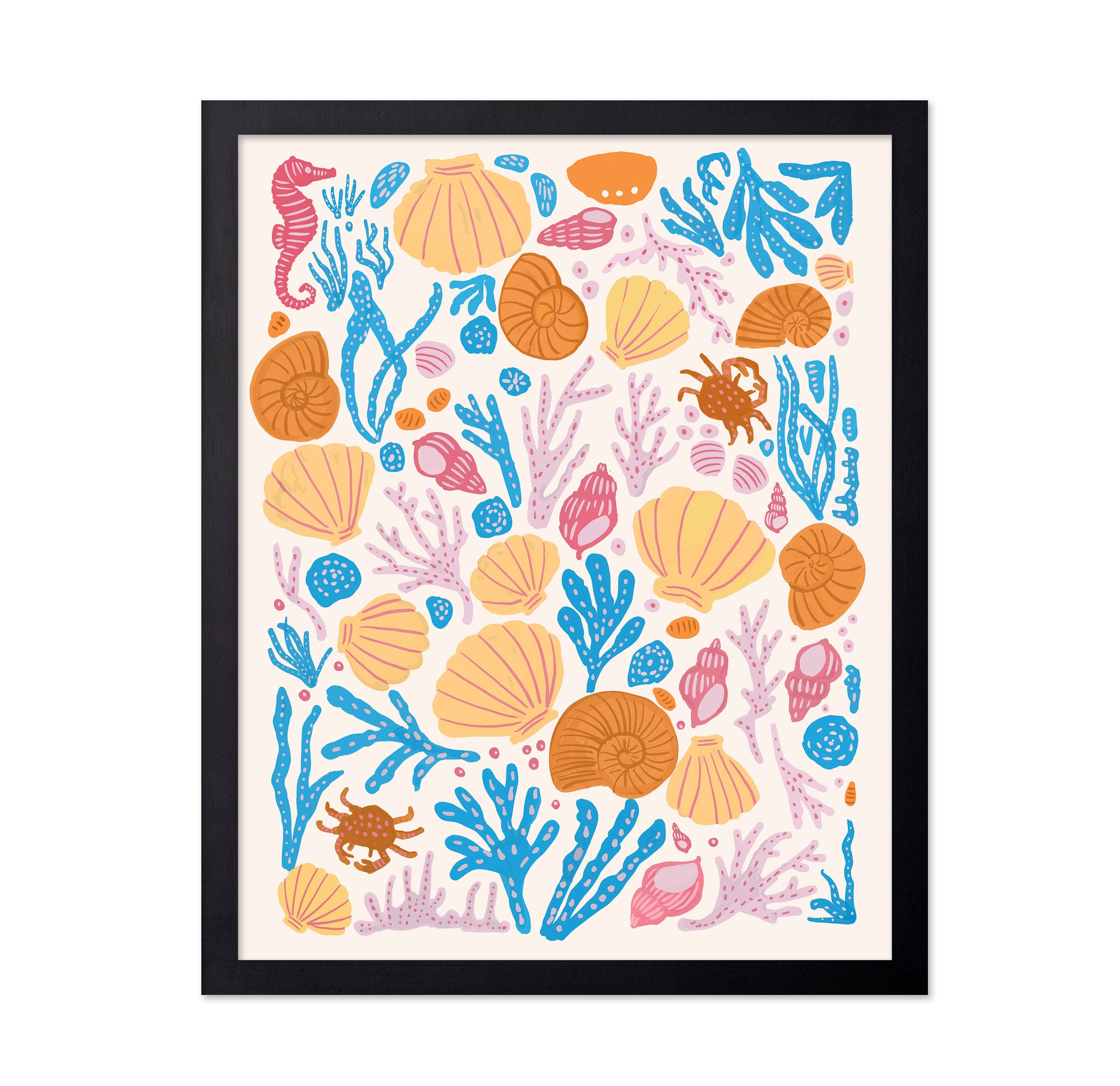 Sea Critters Color On White