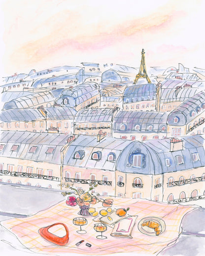 Parisian Rooftop Picnic With Eiffel Tower Views