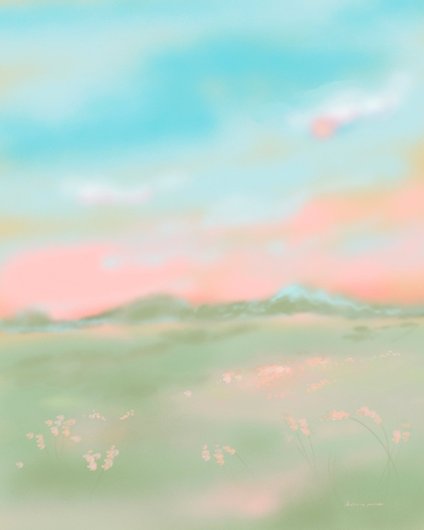 Dreamy Pastel Landscape