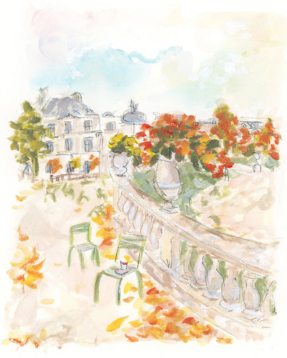 Parisian Autumn Scene