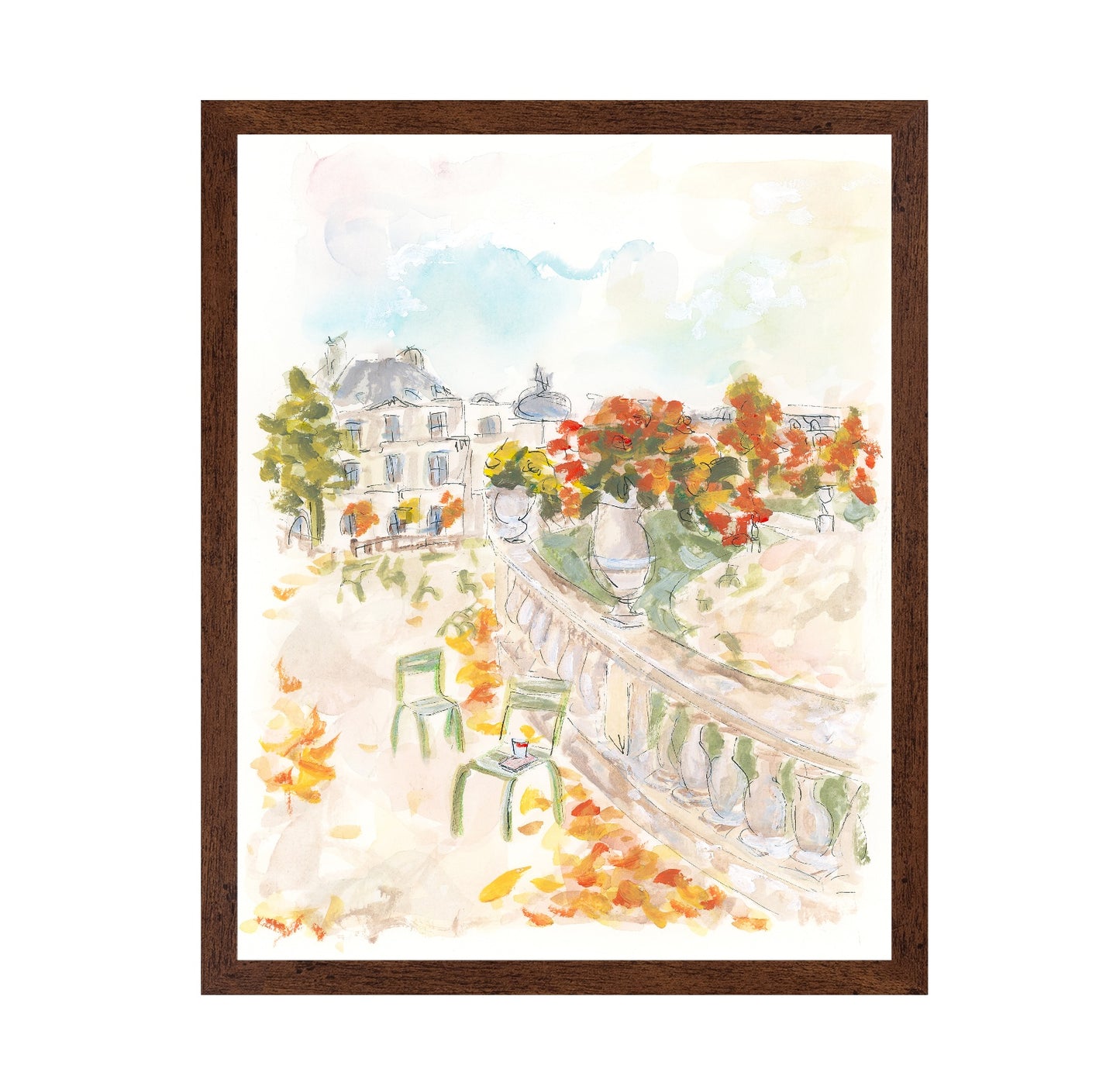 Parisian Autumn Scene