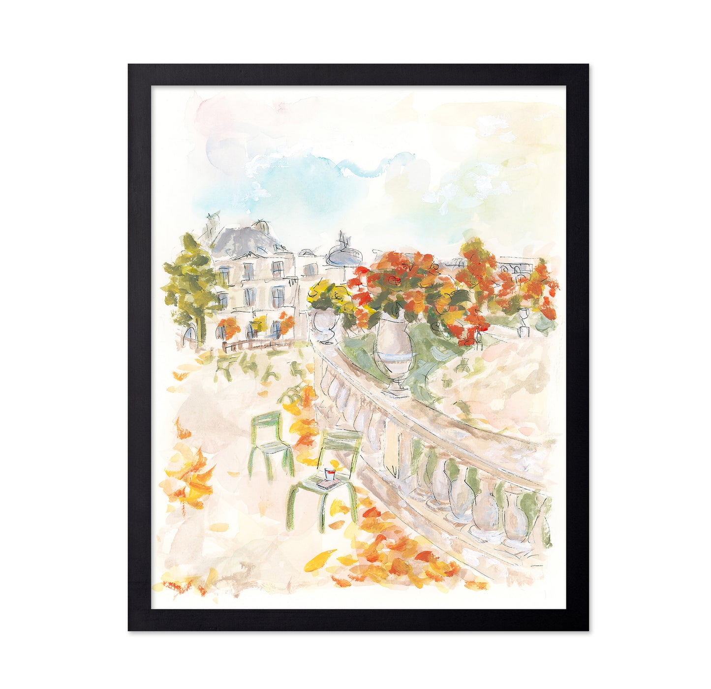 Parisian Autumn Scene