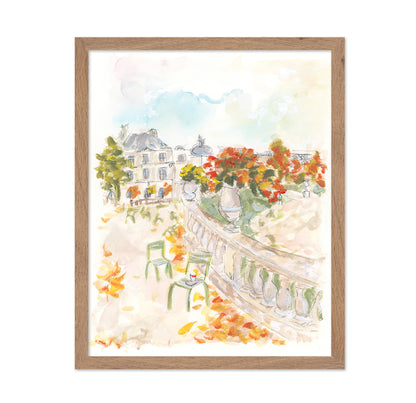 Parisian Autumn Scene