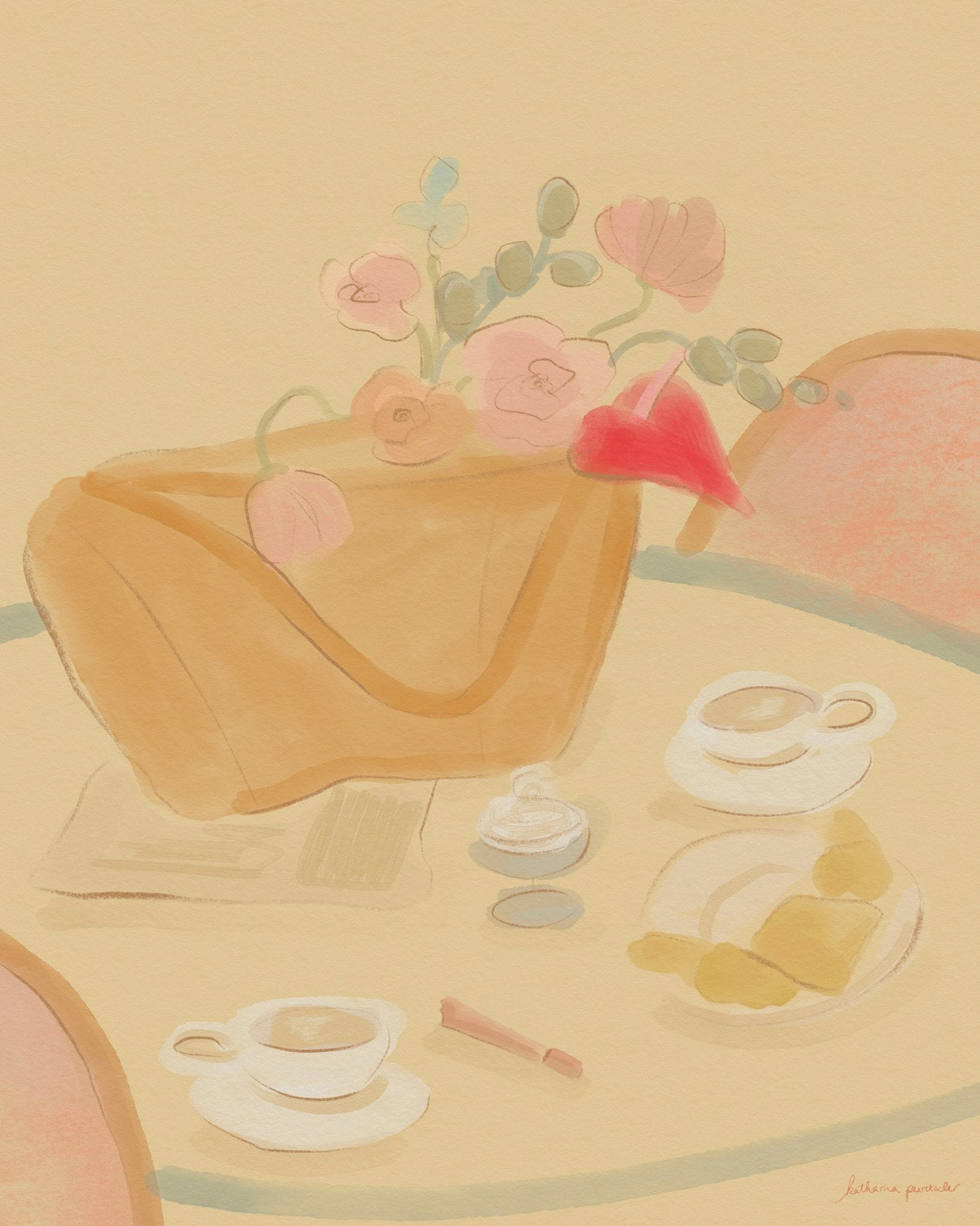 Coffee Date With Flowers
