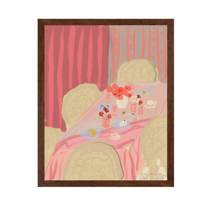 Pink Caf� Table Scene