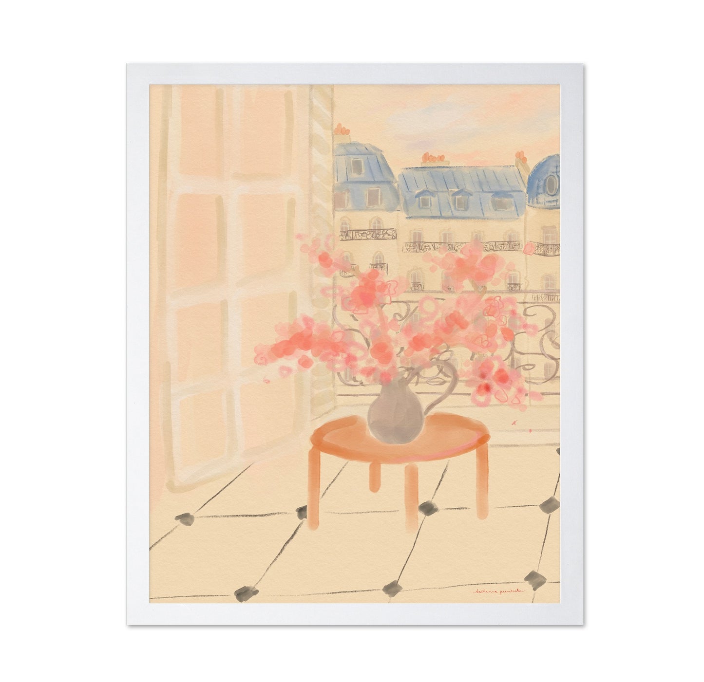 Cherry Blossoms In Parisian Apartment