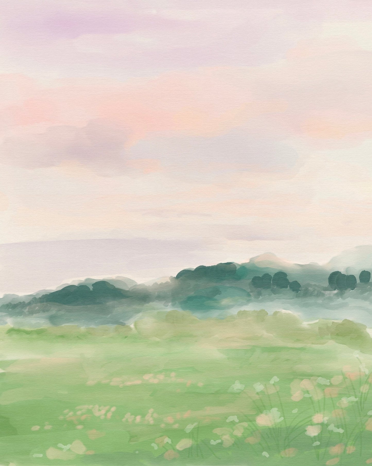 Misty Morning Fields