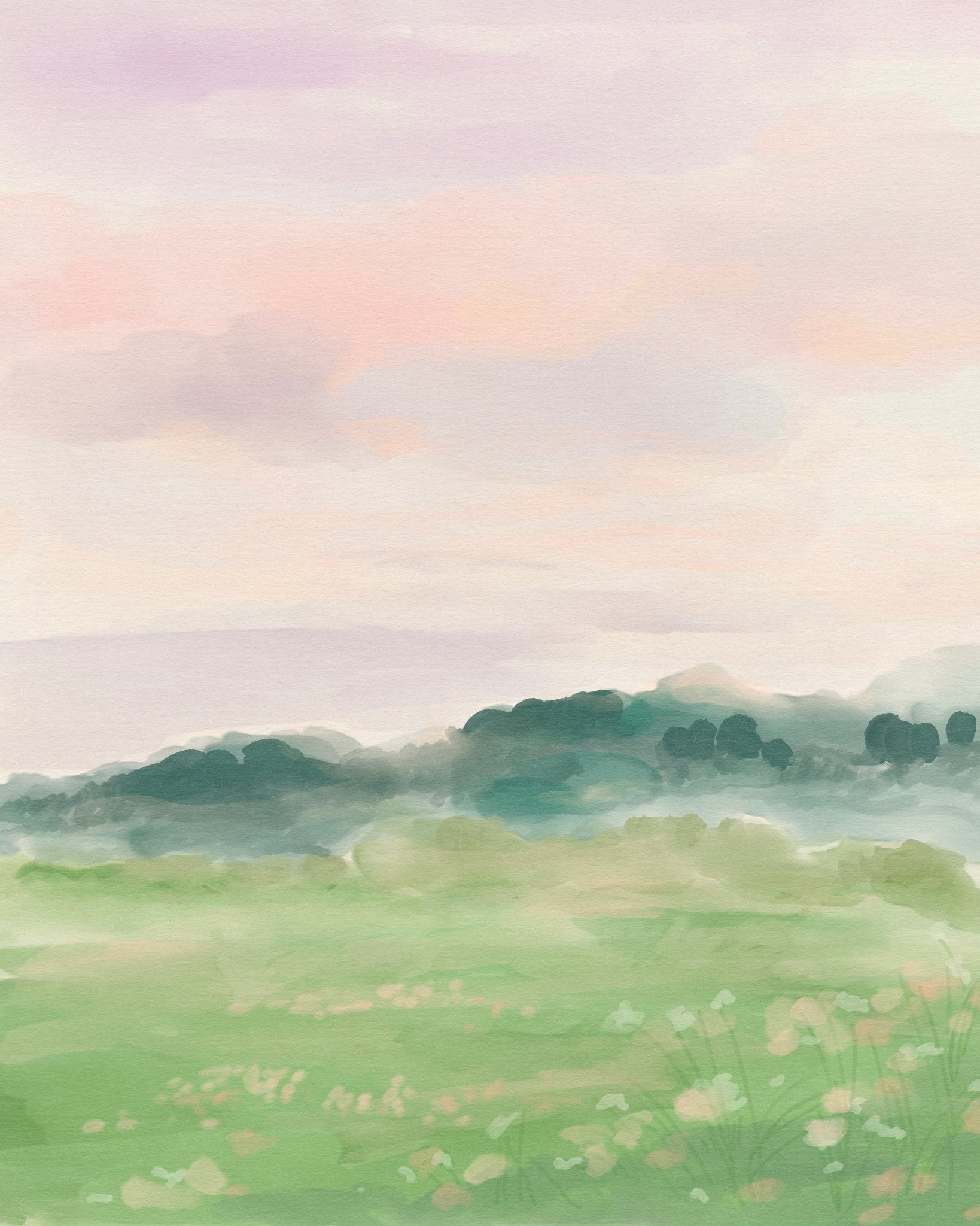 Misty Morning Fields