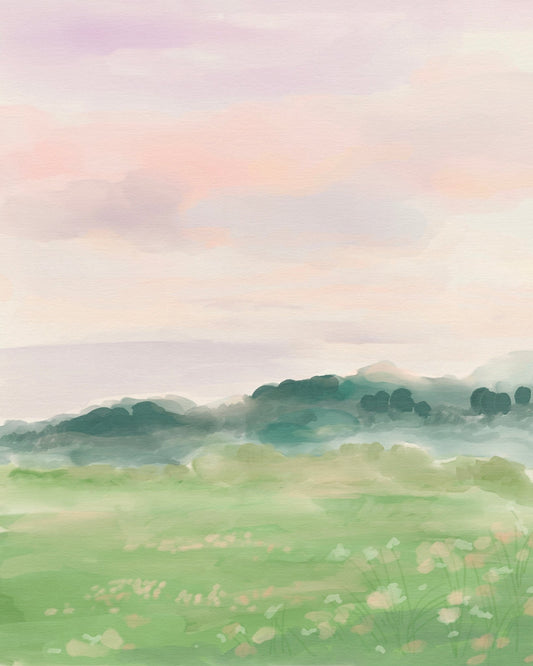 Misty Morning Fields