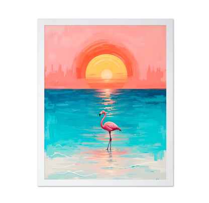 A Flamingo's Reflection