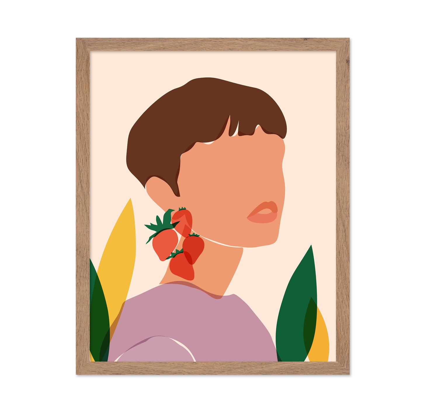 Abstract Strawberry Earrings