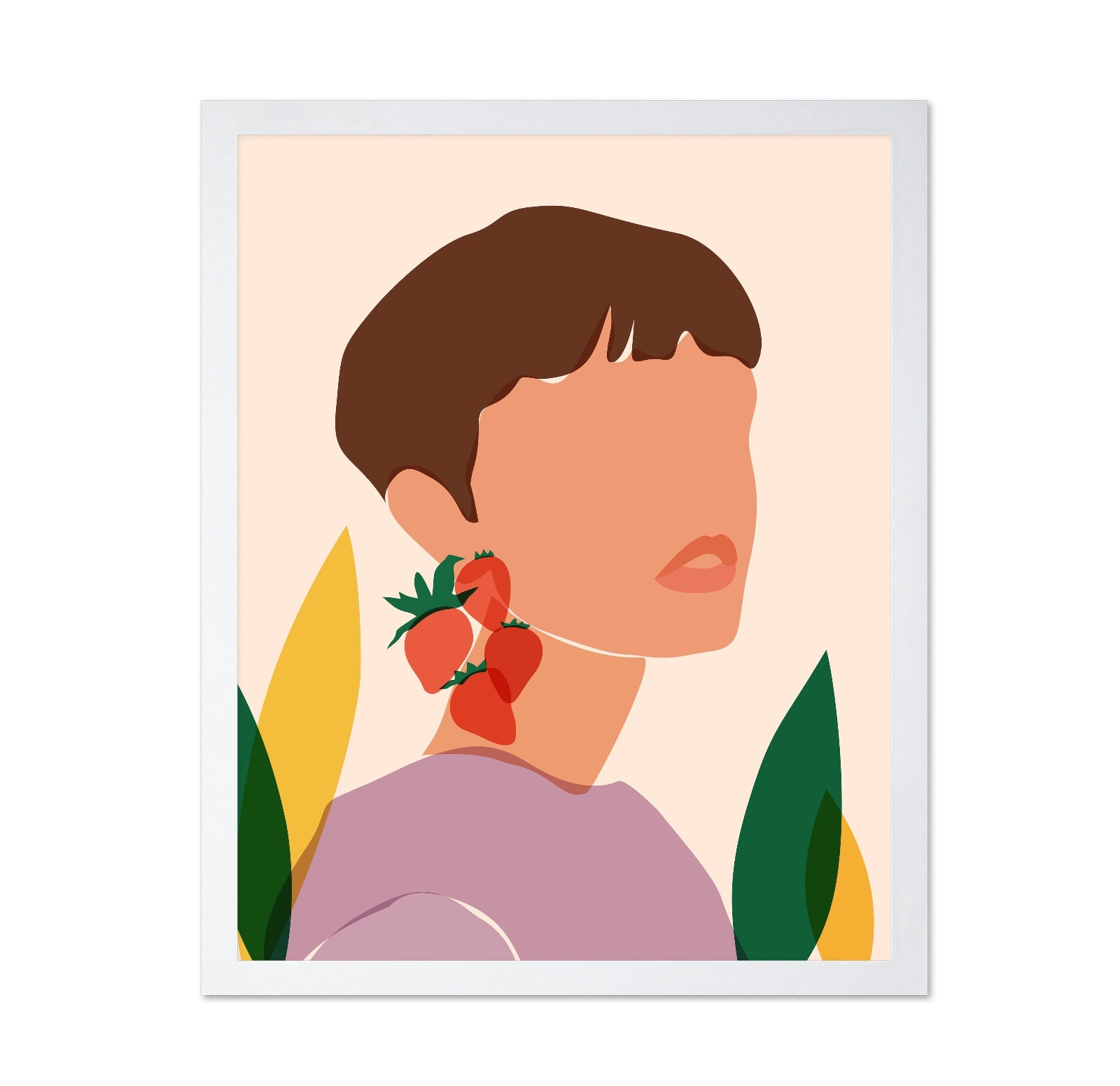 Abstract Strawberry Earrings