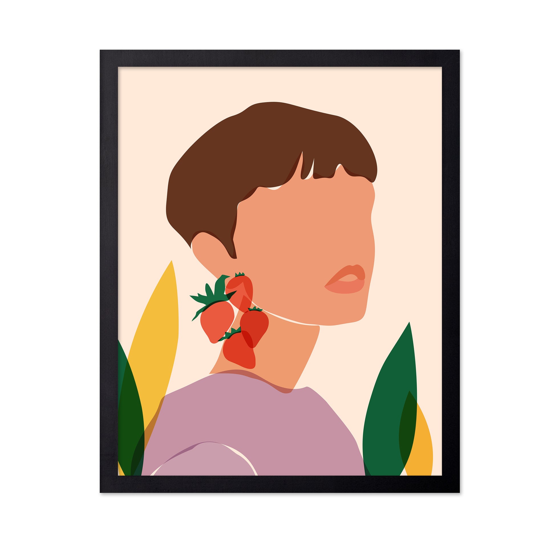 Abstract Strawberry Earrings