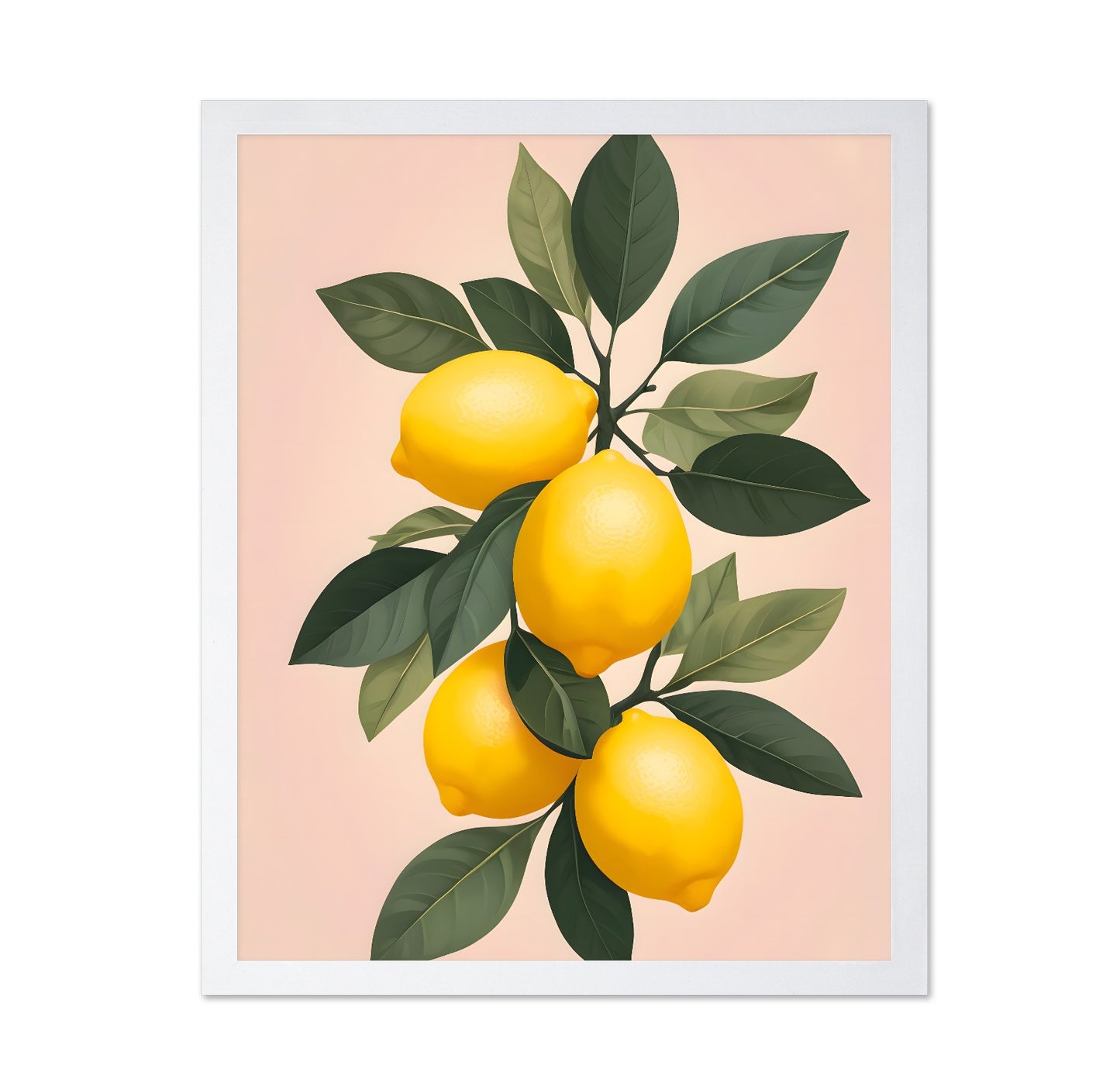Golden Lemons On Green