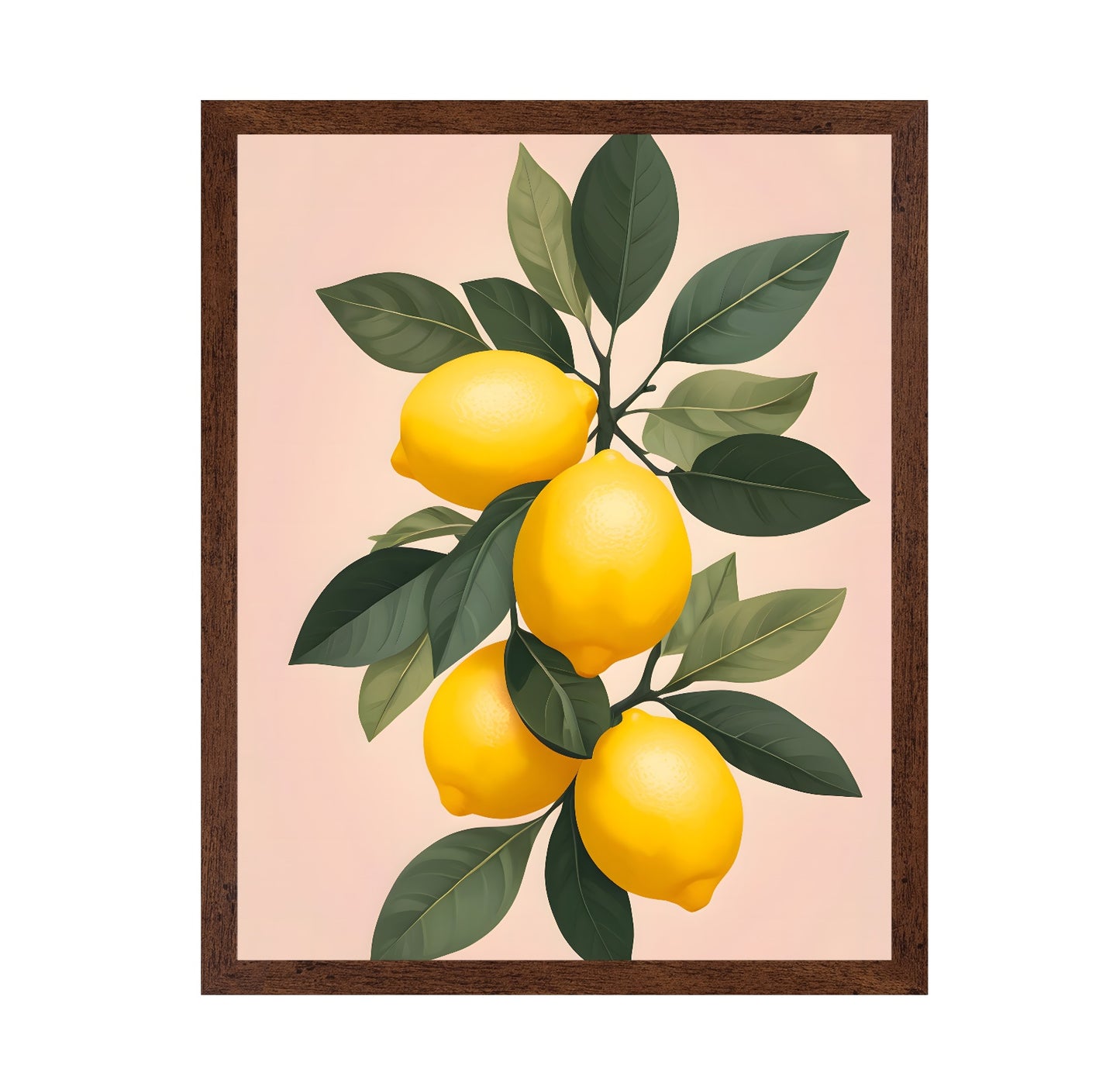 Golden Lemons On Green