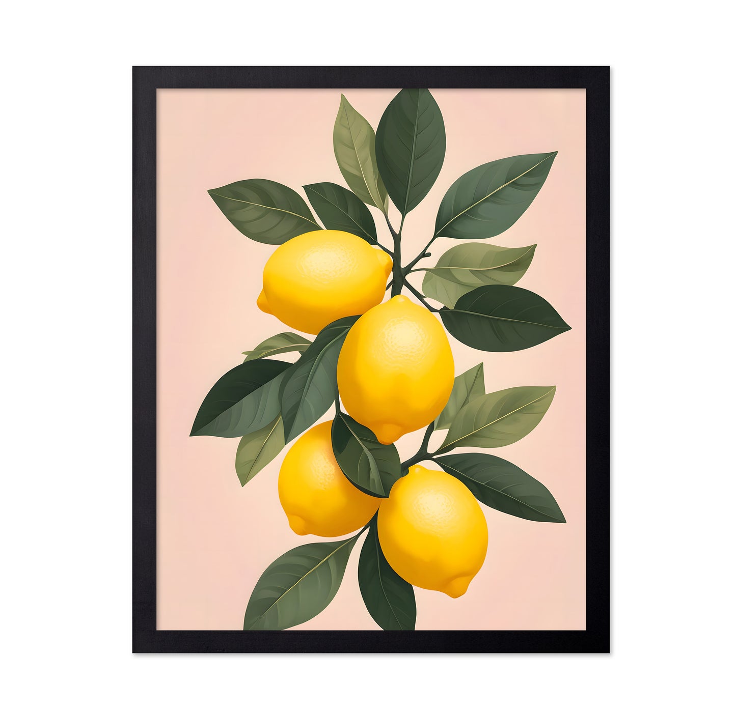 Golden Lemons On Green