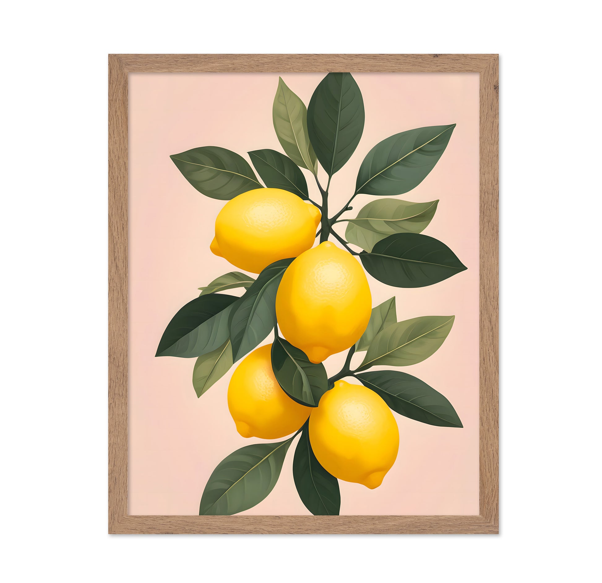 Golden Lemons On Green