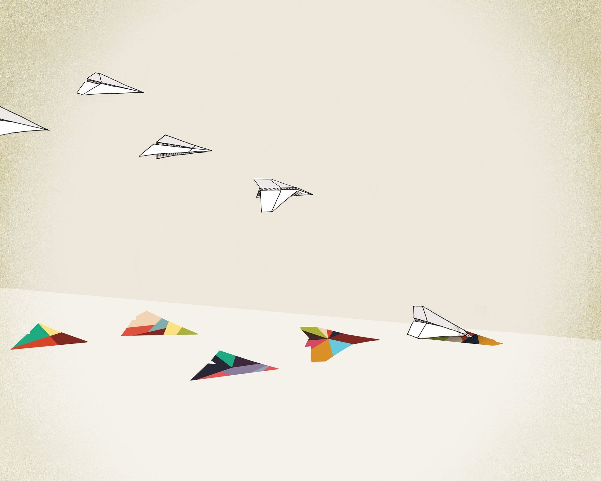 Walking Shadow Paper Planes