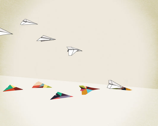 Walking Shadow Paper Planes