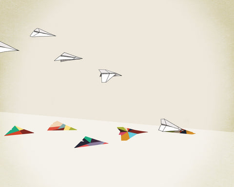Walking Shadow Paper Planes