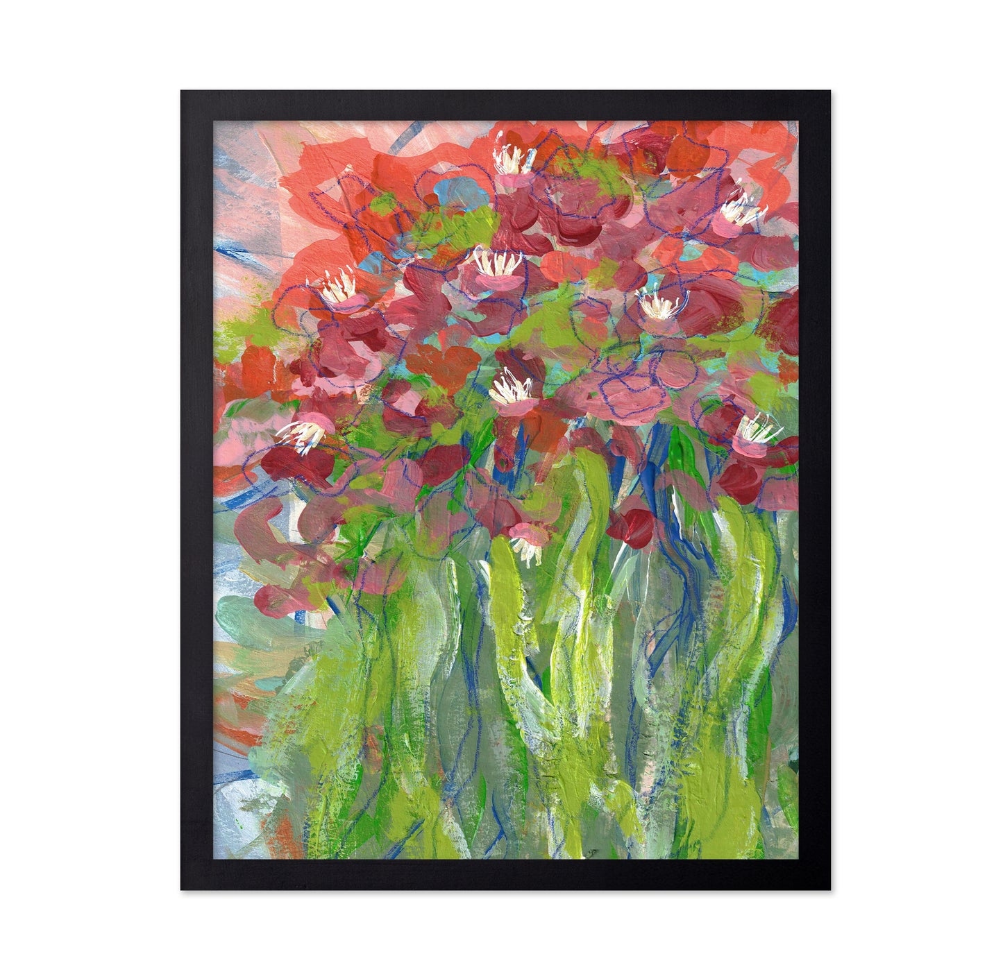 Floral Bouquet Freesias Lipstick Red