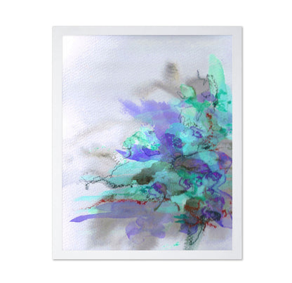 Floral Tree Branch Aqua