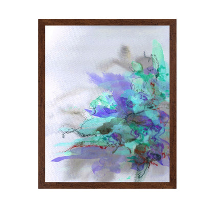 Floral Tree Branch Aqua