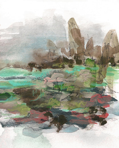 Abstract Pond Landscape Mocha