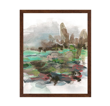 Abstract Pond Landscape Mocha