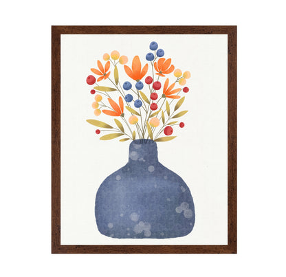 Petals in Blue Vase