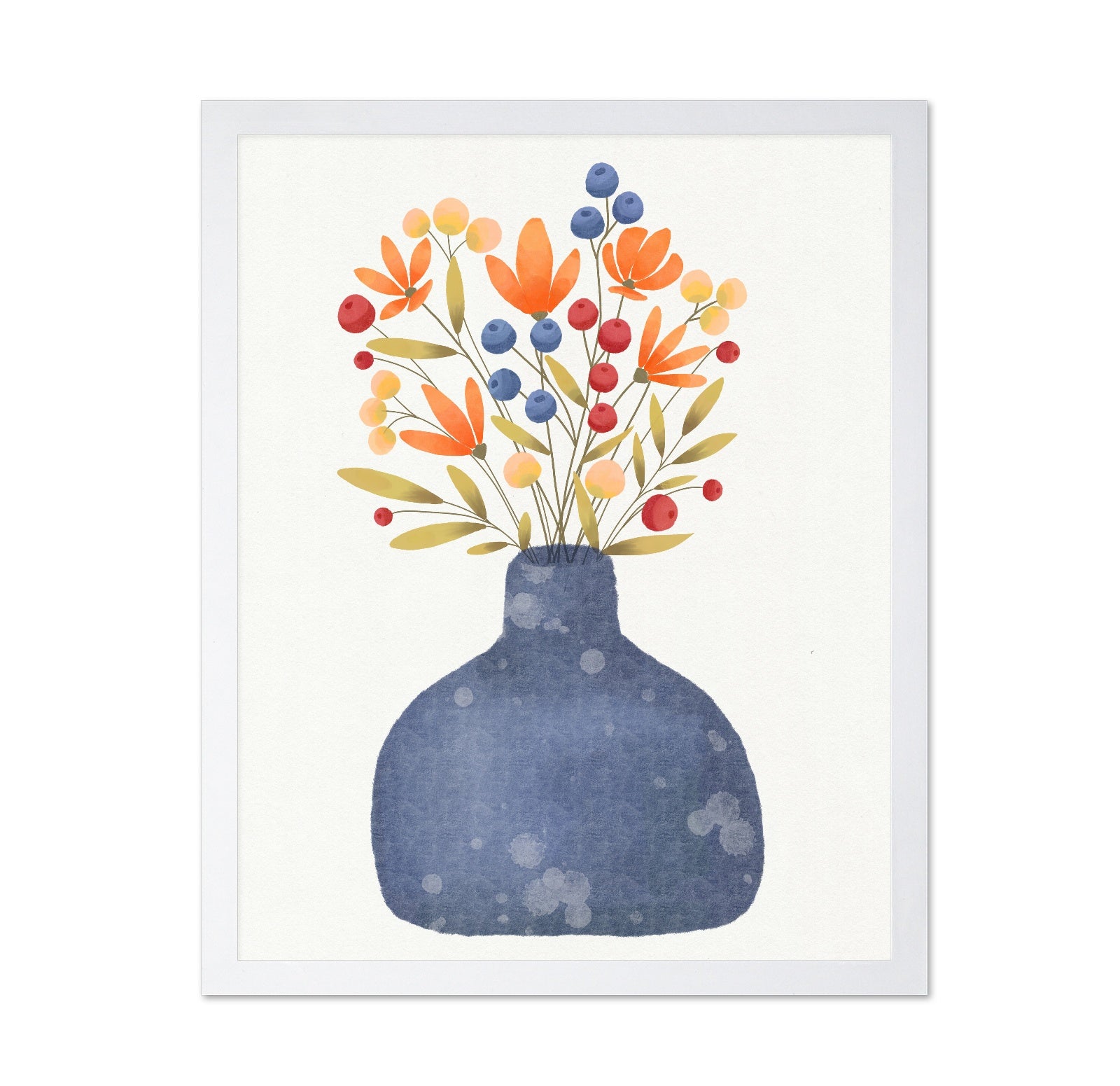 Petals in Blue Vase