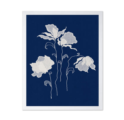 White Floral Silhouettes