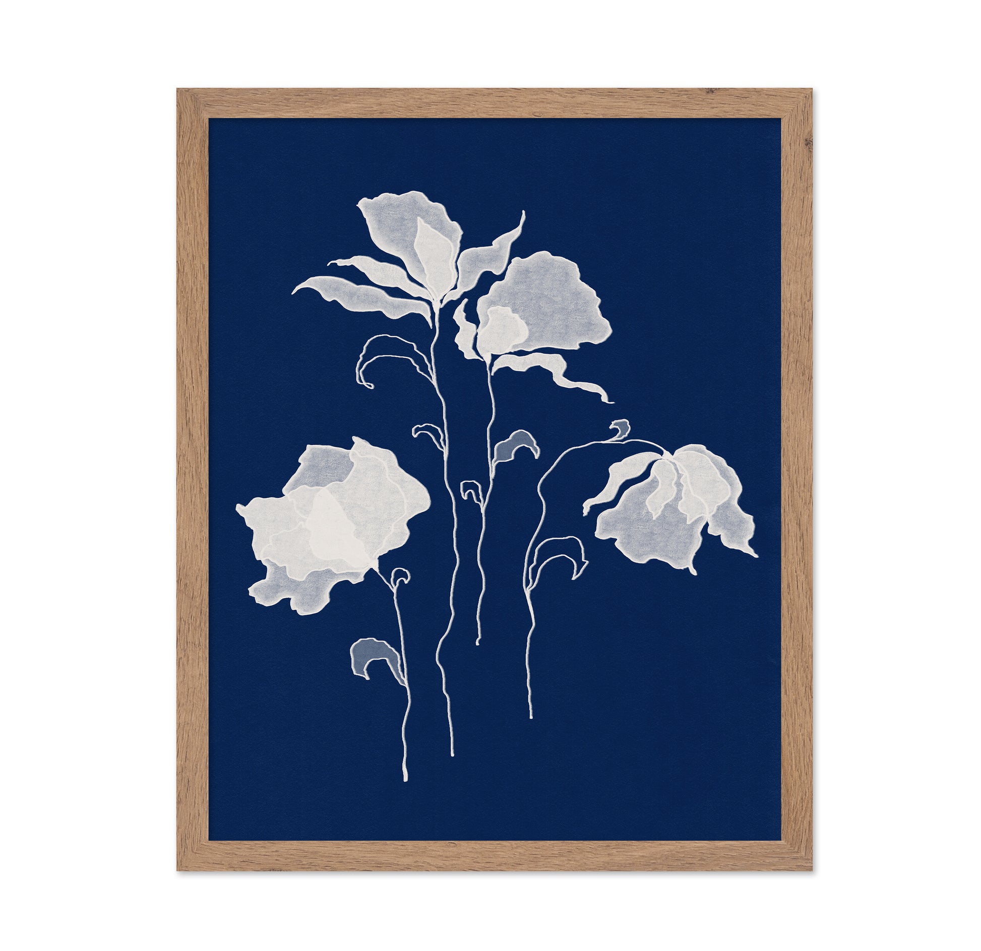 White Floral Silhouettes