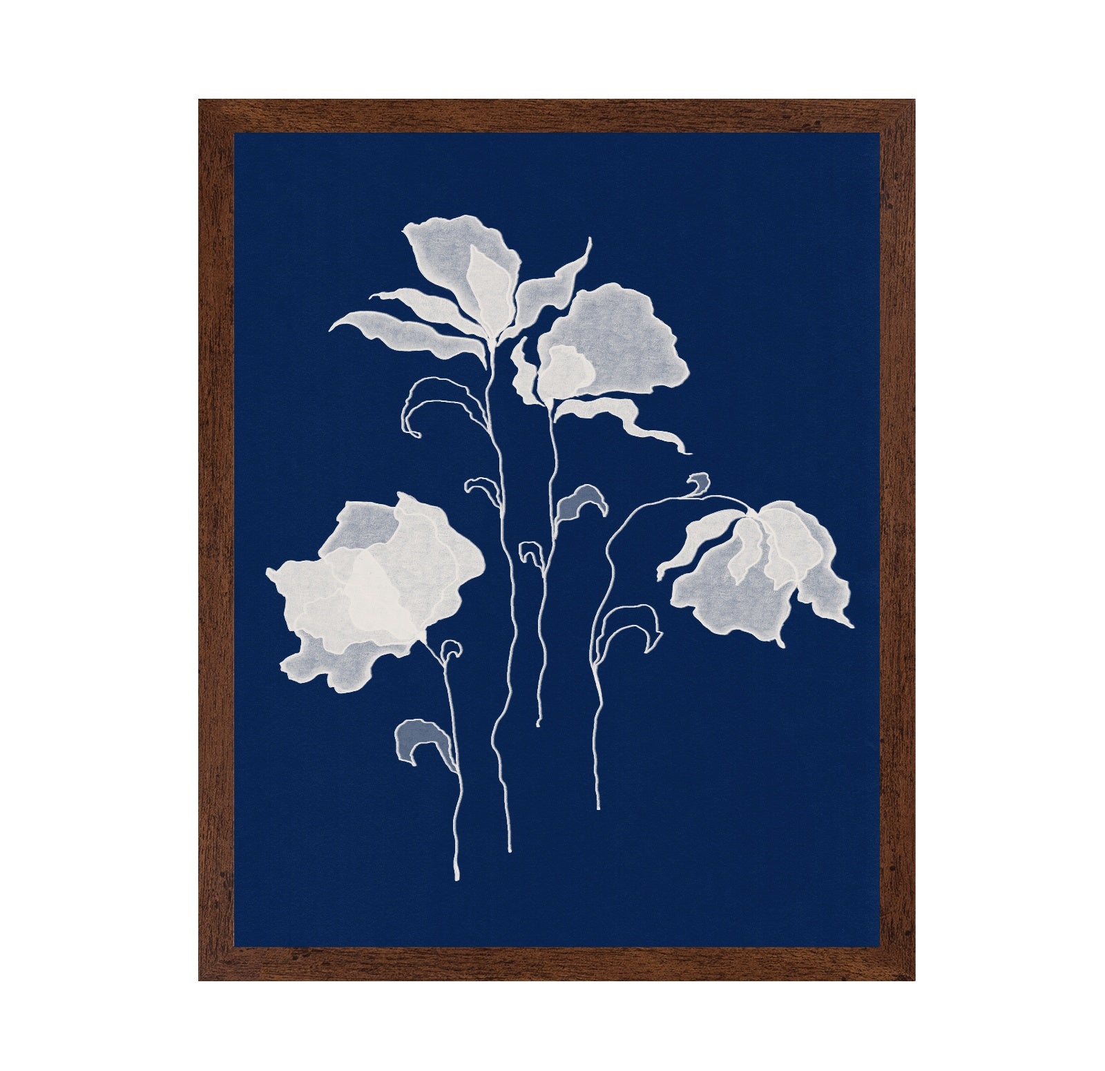 White Floral Silhouettes