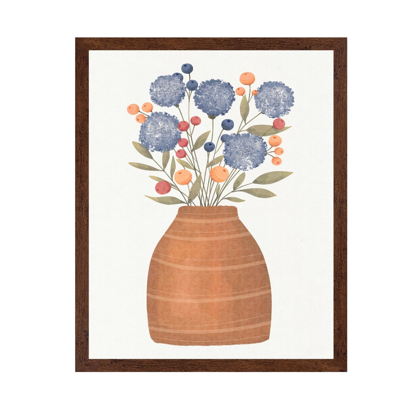 Terracotta Vase Filled With Flowers