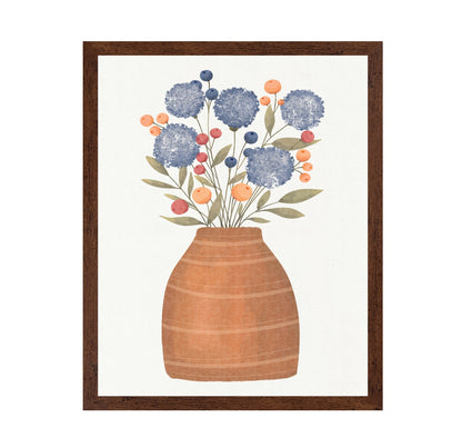 Terracotta Vase Filled With Flowers