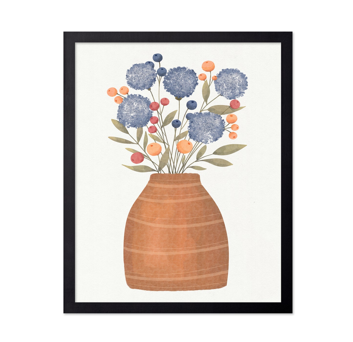 Terracotta Vase Filled With Flowers